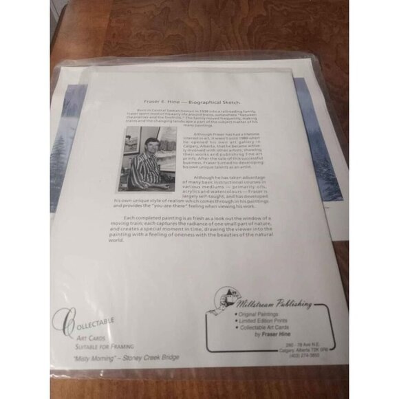 Fraser E. Hine 'Misty Mountain' – Limited Edition Signed Train Bridge Print - Picture 2 of 2